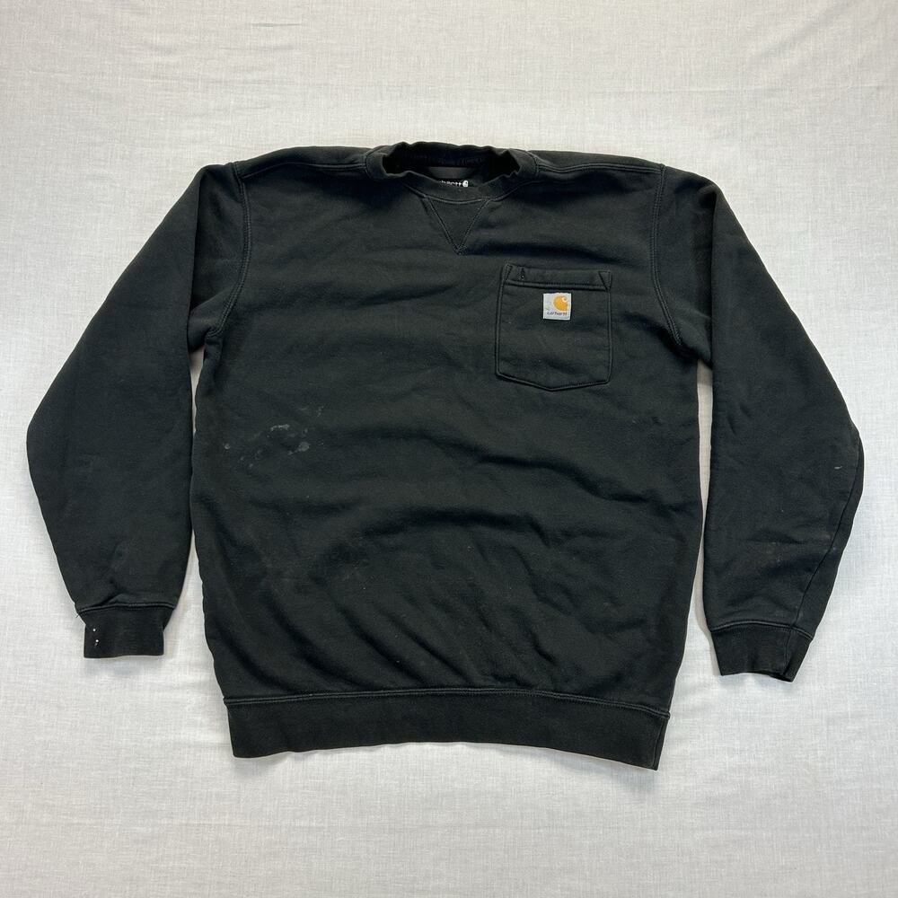 Carhartt Loose Fit Midweight Crewneck Sweatshirt Mens Medium Black Casual Top LS